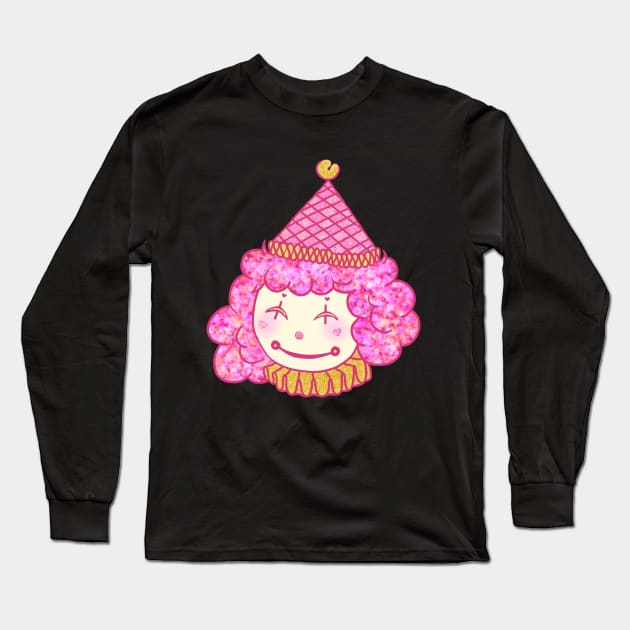 Cocco Crémé - Pink Glitter Clown Long Sleeve T-Shirt by xraeyexdesigns